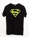 Shop Superman Neon Half Sleeve T-Shirt (SML)-Front