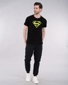 Shop Superman Neon Half Sleeve T-Shirt (SML)-Full