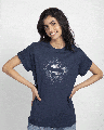 Shop Superman Spray Glow In Dark Boyfriend T-Shirt (SL) -Front
