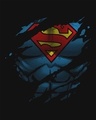Shop Superman Torn Half Sleeve T-Shirt (SML)