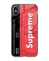 Shop Supreme Ticket Premium Glass Case for Apple iPhone XS (Shock Proof, Scratch Resistant)-Front