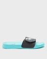 Shop Women's Blue Surf Dinosaur Lightweight Adjustable Sliders