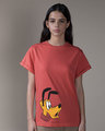 Shop Surprised Pluto Boyfriend T-Shirt (DL)-Front