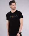 Shop Swag Gradient Half Sleeve T-Shirt-Front