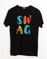 Shop Swag Typography Half Sleeve T-Shirt-Front