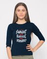 Shop Swagat Nahi Karoge Round Neck 3/4th Sleeve T-Shirt-Front