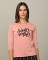 Shop Sweater Weather Round Neck 3/4th Sleeve T-Shirt-Front