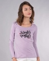 Shop Sweater Weather Scoop Neck Full Sleeve T-Shirt-Front