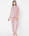 Shop Pink Printed Pyjama Set-Front