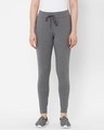 Shop Charcoal Solid Pyjamas-Front