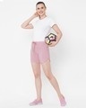 Shop Pink Solid Shorts-Full