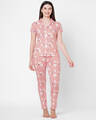 Shop Women's Cotton Printed Top & Pyjama Set Pack of 1-Front