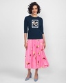 Shop Sweet Holiday (DL) Women's Round Neck 3/4 Sleeve T-shirt-Design