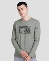 Shop T&J Glitch Men's Printed Full Sleeve T-Shirt (TJL)-Front