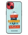 Shop Take Me Anywhere Premium Printed Glass Cover for Apple iPhone 14 (Shock Proof, Scratch Resistant)-Front