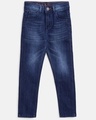 Shop Tales & Stories Boys Blue Washed Slim Fit Jeans-Front