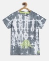 Shop Boys Grey Tie & Dye T-shirt-Front