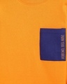 Shop Boys Orange Color Blocked T-shirt-Design