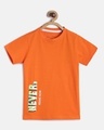 Shop Boys Orange Embellished T-shirt-Front