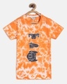 Shop Boys Orange Tie & Dye T-shirt-Front