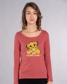 Shop Talking To Simba Scoop Neck Full Sleeve T-Shirt (DL)-Front