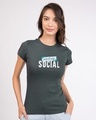 Shop Tape Social Half Sleeve T-Shirt-Front