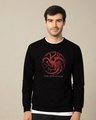 Shop Targaryen Fire And Blood Fleece Light Sweatshirt (GTL)-Front