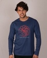 Shop Targaryen Fire And Blood Full Sleeve T-Shirt (GTL)-Front