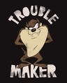 Shop Taz Trouble Maker Half Sleeve T-Shirt (LTL)