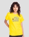 Shop Tea Sathi Kaypan Boyfriend T-Shirt Pineapple Yellow-Front