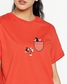 Shop Teasing Mickey Boyfriend T-Shirt (DL)-Front