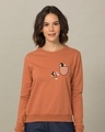 Shop Teasing Mickey (DL) Fleece Light Sweatshirt-Front