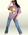 Shop Women's Purple Lola Bunny Graphic Printed Oversized T Shirt-Design