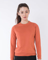 Shop Terracota Orange Crew Neck Sweatshirt-Front