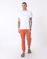 Shop Terracota Orange Fleece Joggers-Full