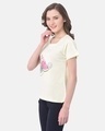 Shop Text Print Top In Yellow 100% Cotton-Design