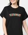 Shop Textrovert Boyfriend T-Shirt Black-Front