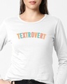 Shop Textrovert Full Sleeves T Shirt White-Front