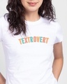 Shop Textrovert Half Sleeve Printed T-Shirt White-Front