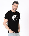 Shop Textured Yin Yang Half Sleeve T-Shirt-Design