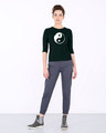 Shop Textured Yin Yang Round Neck 3/4th Sleeve T-Shirt-Design