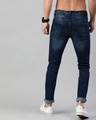 Shop Blue Danny Ripped Tapered Slim Fit Jeans-Design