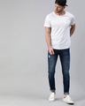 Shop Blue Danny Ripped Tapered Slim Fit Jeans-Full
