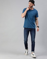 Shop Blue Eddie Spray On Tapered Slimfit Jeans-Full