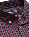 Shop Men's Red Luxury Giza Cotton Button-down Checkered Formal Shirt