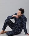Shop Men Pure Cotton Printed Nightsuit(Tbh Goblin Bl)-Full