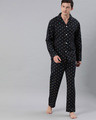 Shop Men Pure Cotton Printed Nightsuit(Tbh Hass Bl)-Front
