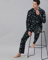 Shop Men Pure Cotton Printed Nightsuit(Tbh Sickle Bk)-Full