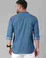 Shop Men's Blue Printed Denim Shirt