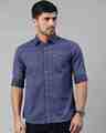 Shop Men's Green Double Pocket Overshirt-Front